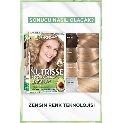 Garnier Nutrisse Youn Besleyici Kalc Krem Sa Boyas 8 Koyu Sar