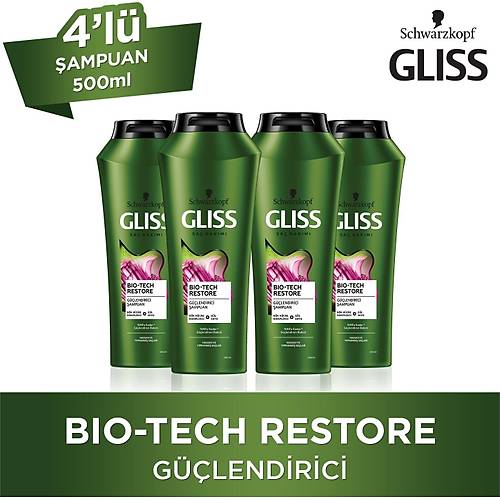 Gliss Bio-Tech Glendirici ampuan 500 Ml X 4 Adet