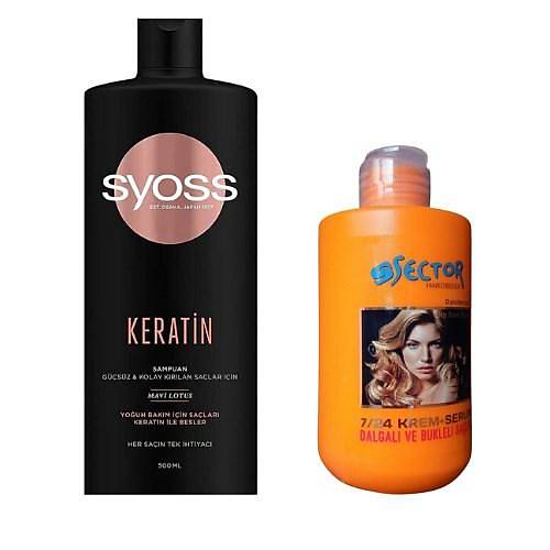 Syoss Keratin Mkemmelii ampuan 500 ML + Sector 7/24 ekillendirici Sa Kremi Turuncu 300 ml