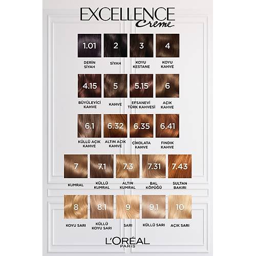  L'Oreal Paris Creme Sa Boyas 6.32 Altn Ak Kahve