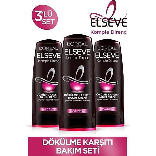 Elseve Komple Diren Dklme Kart Sa Bakm Kremi 3x390 ML