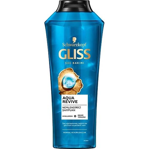 Gliss Aqua Revive Hyaluron ve Deniz Yosunu ieren Nemlendirici ampuan 500ml