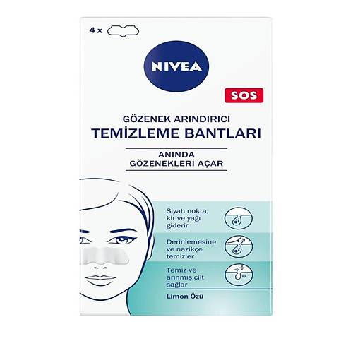 Nivea Siyah Nokta Temizleyici Burun T-bant, Gzenek Arndrc, Derinlemesine Temizlik, Limon z