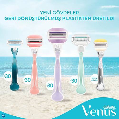 Gillette Venus Comfortglide Breeze Kadn Tra Makinesi + Yedek Tra Ba 2'li