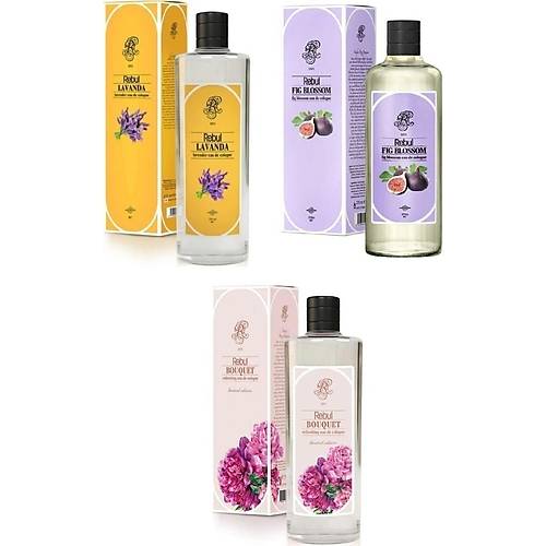 Rebul 80 Derece Bouquet + Fig Blossom Incir + Lavanta Kolonya Cam ie 270 ML