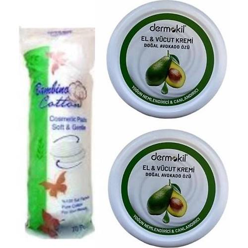 Dermokil El Kremi Avokado 2x220 ml + Makyaj Pamuu