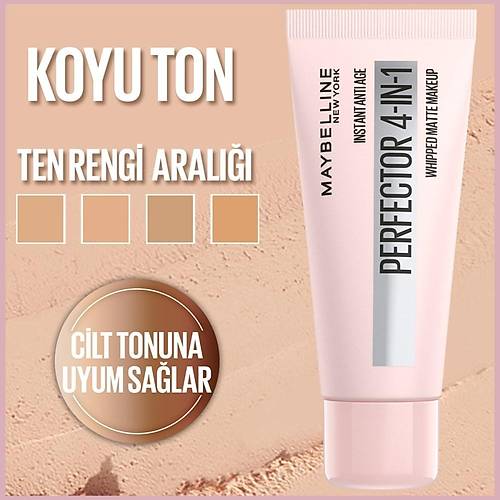 Maybelline New York Instant Perfector 4 ETK 1 ARADA Fondten- Light Medium (Koyu Ton)