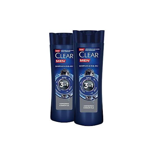 Clear Men 3 In 1 ampuan & Du Jeli Arndrc Kmr Sa Yz Vcut Iin 350 ml X2