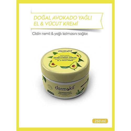 Dermokil Avokado zl El ve Vcut Kremi 250 ml