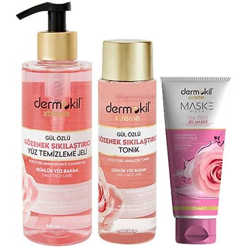 Dermokil Gl Tonik 200 ml + Gl Yz Temizleme Jeli 300 ml + Gl Maske 75 ml