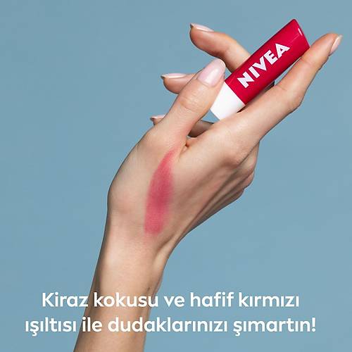 Nivea Kiraz Dudak Bakm Kremi,24 Saat Nemlenmi ve Iltl Dudaklar