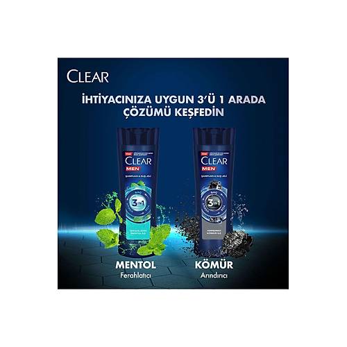 Clear Men 3 In 1 ampuan & Du Jeli Arndrc Kmr Sa Yz Vcut Iin 350 ml X3