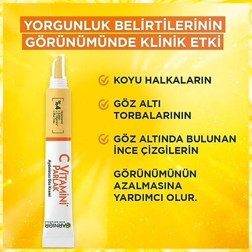 Garnier C Vitamini Parlak Aydnlatc Gz Kremi