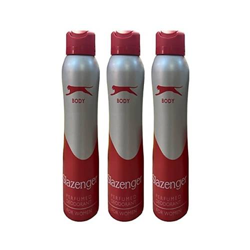 Slazenger Krmz Kadn Sprey Deodorant 3 x 150 ML