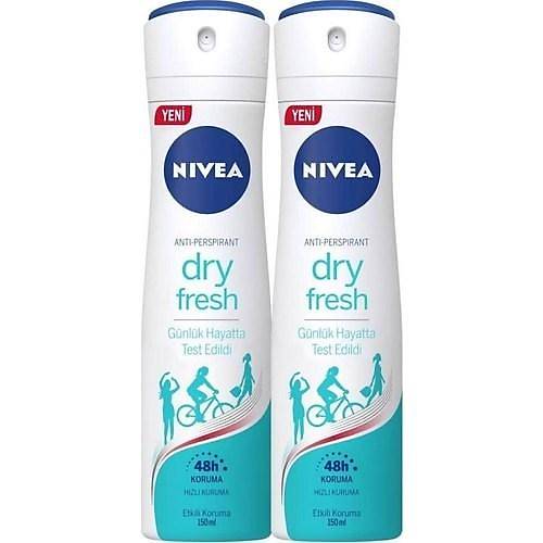 Nivea Dry Fresh Kadn Sprey Deodorant 150 ml 2'li Avantaj Paketi 13254987