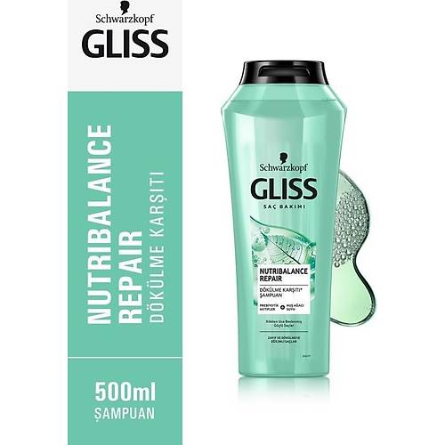 Schwarzkopf Gliss Nutribalance Sa Bakm ampuan 500 ML