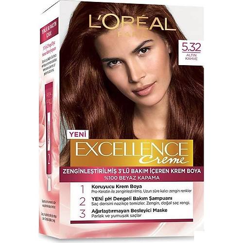 Loreal Paris Loreal Excellence Creme 5.32 Altn Kahve