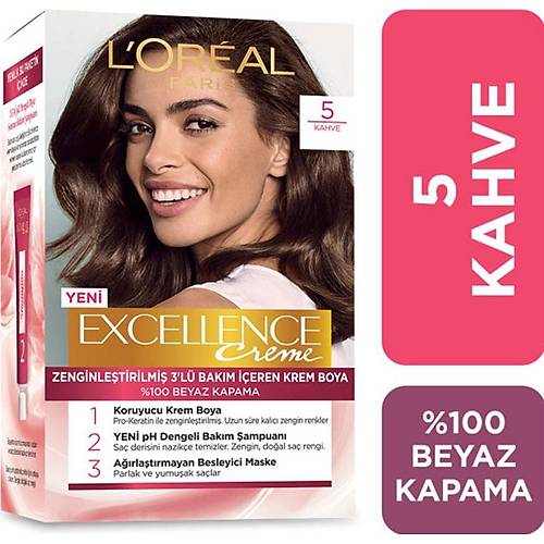 Loreal Paris Excellence Creme - Krem Sa Boyas No: 5 Kahve