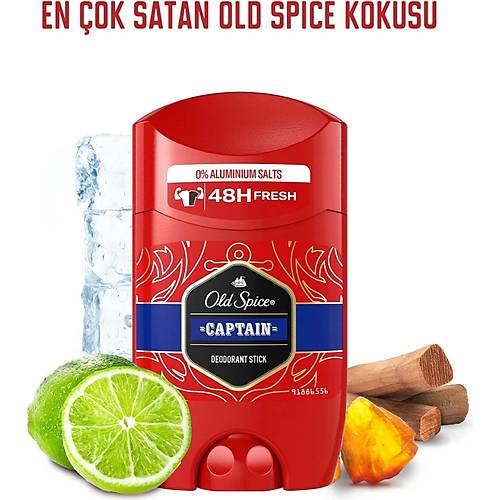 Old Spice Captain Erkekler iin Deodorant Stick 50 ml