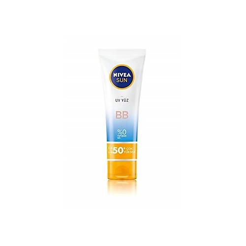 Sun Spf 50+ Cilt Tonu Eitleyici Bb Krem Uv Gne Yz Kremi 50 Ml ok Yksek Gne Koruyucu,n