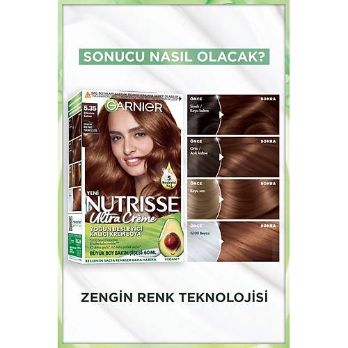 Garnier Nutrisse Youn Besleyici Kalc Krem Sa Boyas 5.35 ikolata Kahve