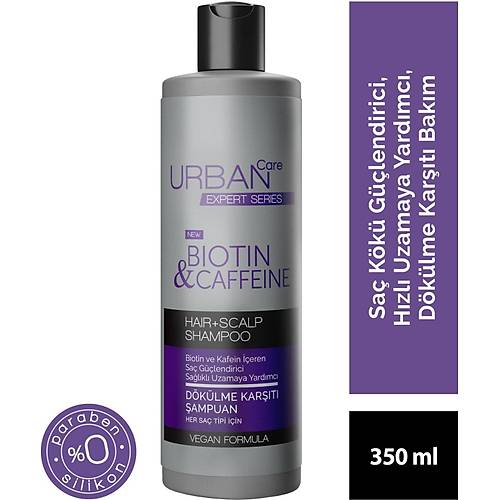 URBAN Care Expert Biotin ve Kafein Dklme Kart Sa Bakm ampuan-Hzl Uzamaya Yardmc-350 ML