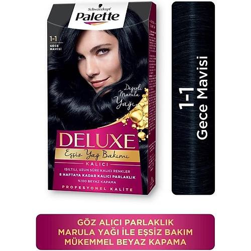 Palette Deluxe Kalc Renkler 1-1 Gece Mavisi Sa Boyas