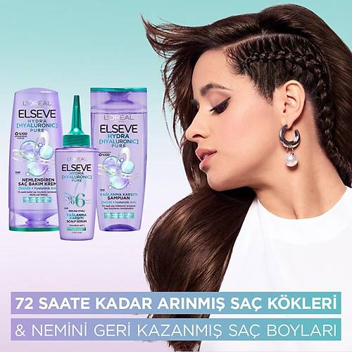 Elseve Hydra [Hyaluronic] Pure Salisilik Asit ieren Yalanma Kart Nemlendirici Sa Kremi 250ml