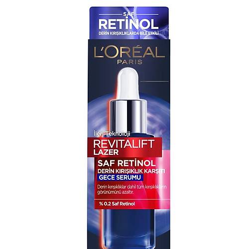 L'Oral Paris Revitalift Lazer Saf Retinol Gece Serumu 1 Paket (1 x 30 ml)