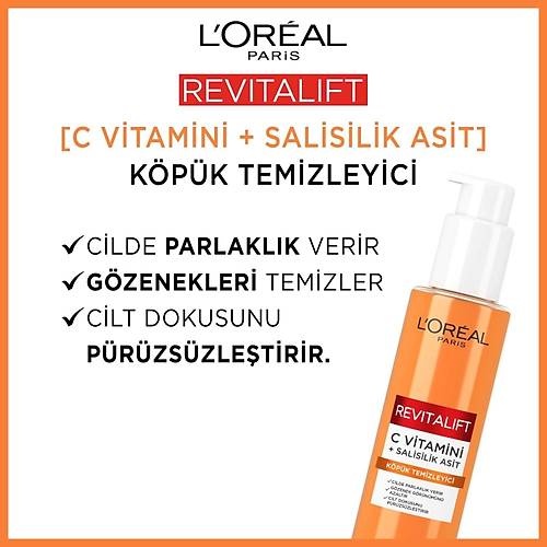 L'oral Paris Revitalift Clinical Vitamini + Salisilik Asit, Aydnlatc ve Gzenek Kart Kpk Te