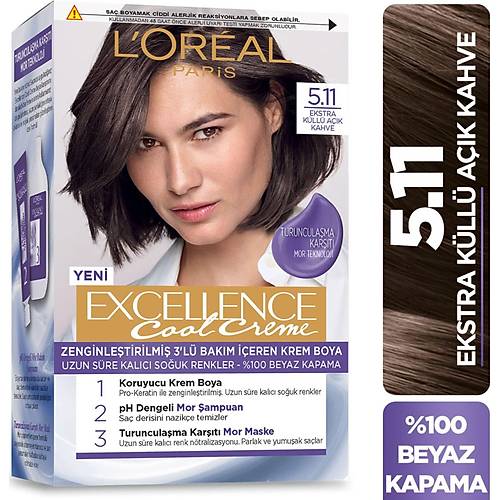 L?Oral Paris Excellence Cool Creme Sa Boyas ? 5.11 Ekstra Kll Ak Kahve