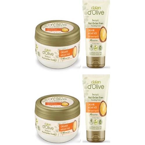 Dalan D Olive 300 Ml+60 ml Organik Argan Yal Krem Avantaj Paket x 2 Set