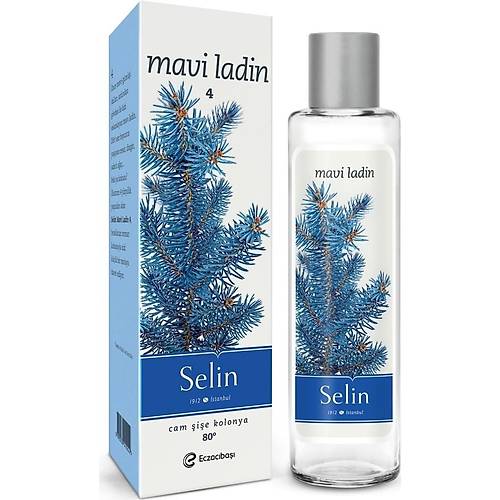 Selin 80 Derece Mavi Ladin Parfml Kolonya Cam ie 180 ML