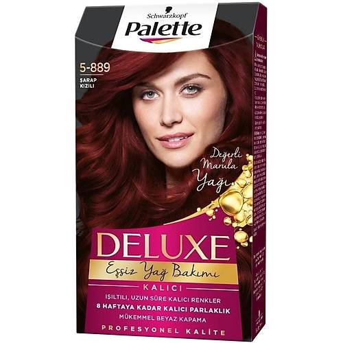  Palette Deluxe 5-889 arap Kzl Kadn Sa Boyas