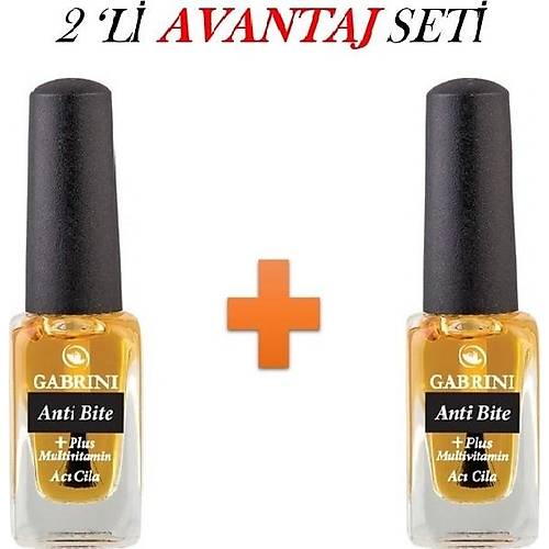 Gabrini Bakim Oje Anti Bite (Aci Cila) / 2' Li Paket