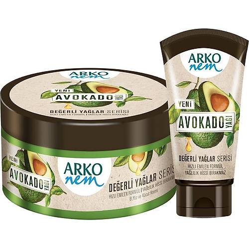 Arko Nem Deerli Yalar Avokado Yal Nemlendirici Krem 250 ml & 60 ml