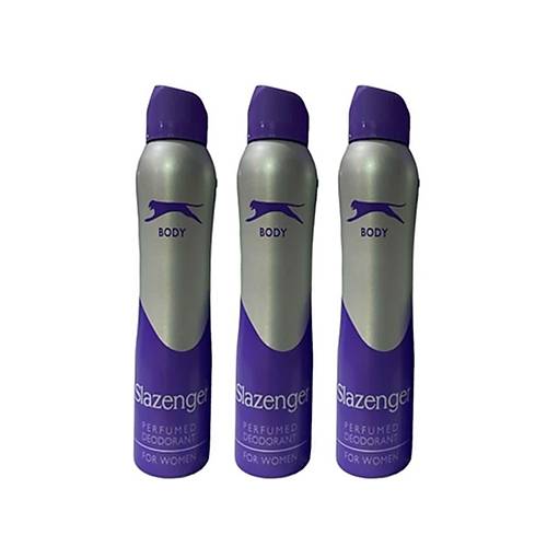 Slazenger Mor Kadn Sprey Deodorant 3 x 150 ML