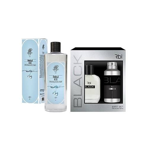 Rebul Black Set Parfm 100 ml + Deodorant Spray 150 ml + Rebul Ice Kolonya 250ML