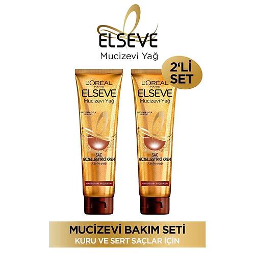 Elseve 2'li Mucizevi Ya Sa Gzelletirici Krem 150 Ml-kuru Ve Sert Salar