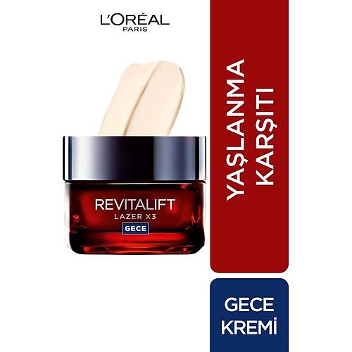 L'Oral Paris Revitalift Lazer X3 Youn Gece Bakm Kremi