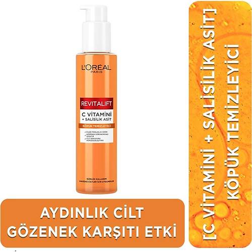 L'oral Paris Revitalift Clinical Vitamini + Salisilik Asit, Aydnlatc ve Gzenek Kart Kpk Te