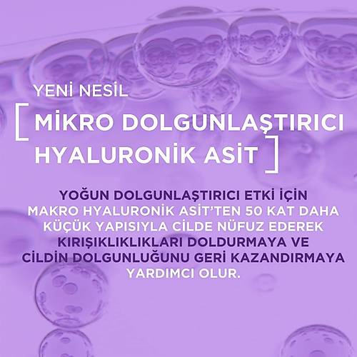 L'Oral Paris Revitalift Filler Youn Dolgunlatrc Yalanma Kart Gece Kremi 50 ml - Hyaluronik