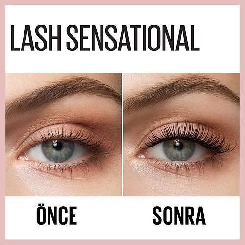 Maybelline New York Lash Sensational Yelpaze Etkili Siyah Maskara 1 Paket (1 x 9.5 ml)