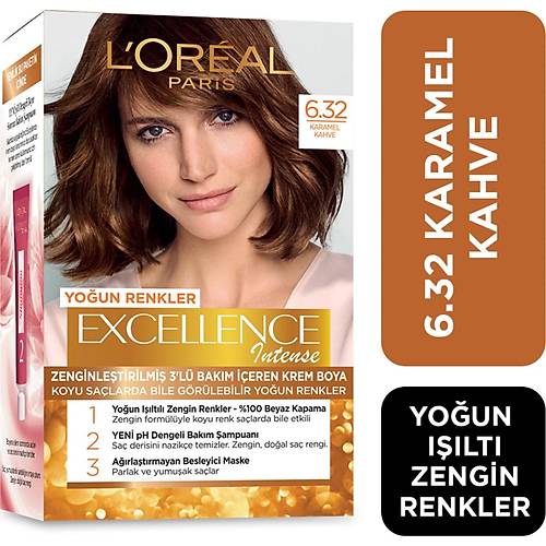 L'Oral Paris Excellence Intense Sa Boyas - 6.32 Karamel Kahve