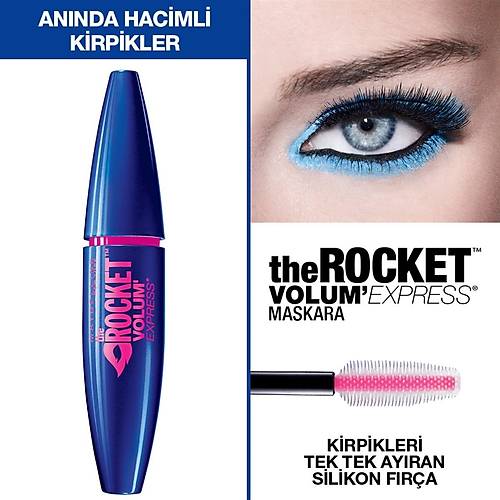 Maybelline New York Volum Express Rocket Maskara Ekstra Siyah