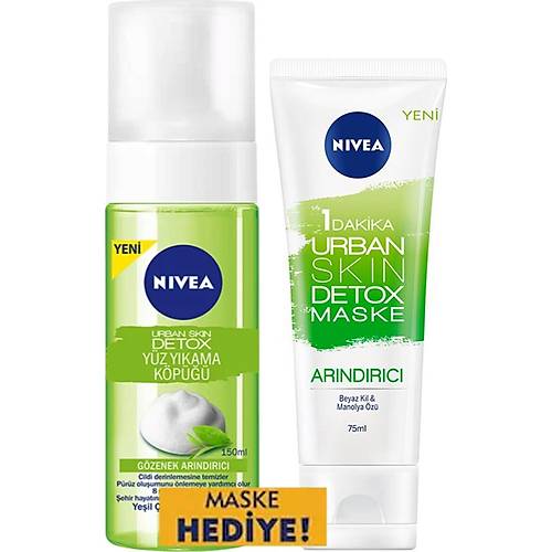 Nivea Urban Skn Detox Yz Ykama Kp 150 ml + Arndrc Detox Maske 75 ml