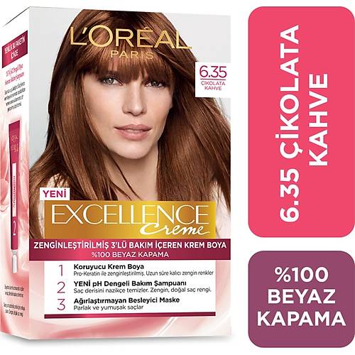 L'Oral Paris Excellence Creme Sa Boyas - 6.35 ikolata Kahve