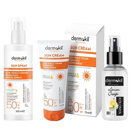 Dermokil Sun Sprey ok Ynl Yksek Koruyucu Gne Spreyi 50 Spf 200 ml+ok Ynl Yksek Koruyucu G