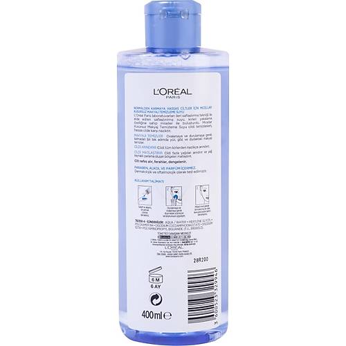 L'Oral Paris Micellar Kusursuz Makyaj Temizleme Suyu Normal 400ML