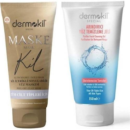 Dermokil Special Soyulabilir Kil Ierikli Gold Maske (75 Ml) + Arndrc Yz Temizleme Jeli (150ML)